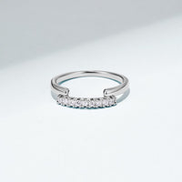 Elise Crystal Silver Ring - Beautiful Earth Boutique