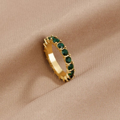 Emerald Beauty 18K Crystal Ring - Beautiful Earth Boutique