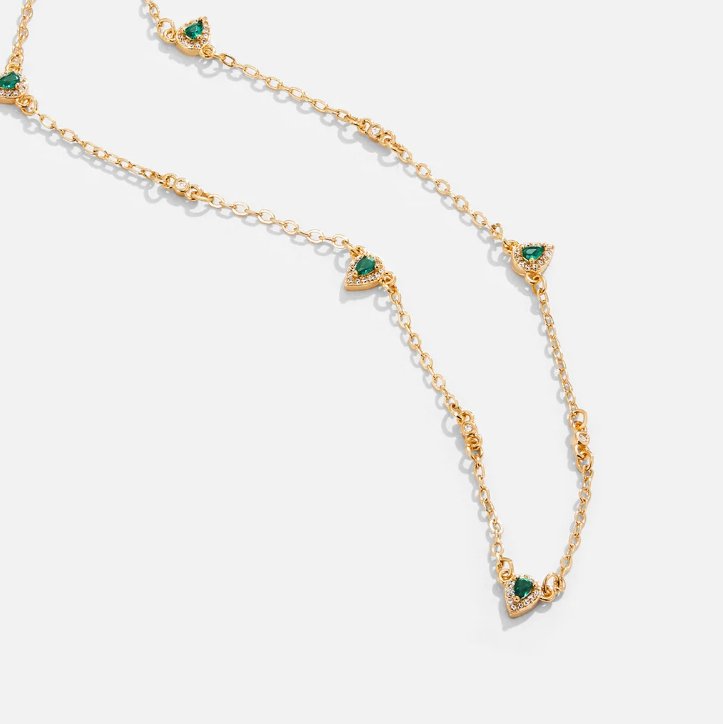 Emerald Green Teardrop Crystal Necklace - Beautiful Earth Boutique