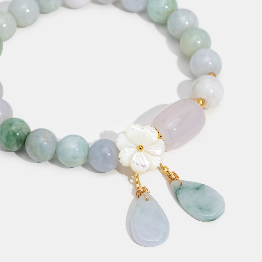 Emerald Jade Stone & Agate Bracelet - Beautiful Earth Boutique