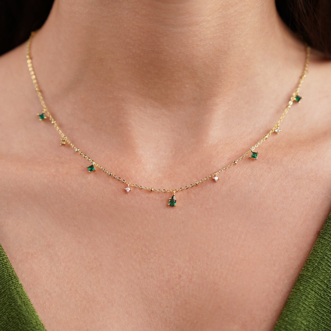 Dalia Emerald Green Clover Bracelet – Beautiful Earth Boutique