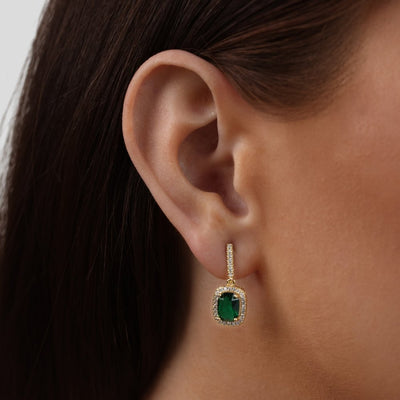 Evergreen Gold Crystal Earrings - Beautiful Earth Boutique