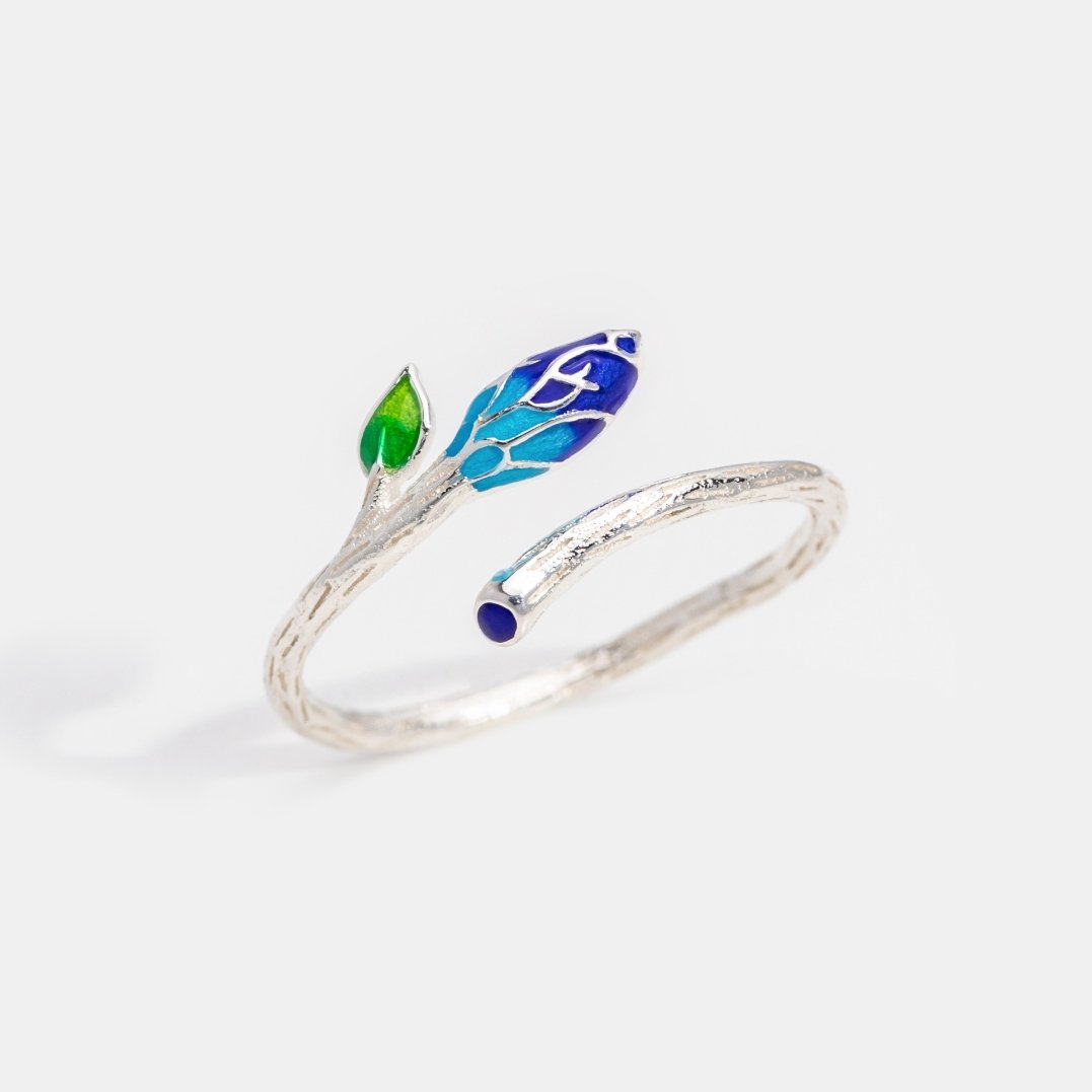 Flower Bud 925 Sterling Silver Ring - Beautiful Earth Boutique