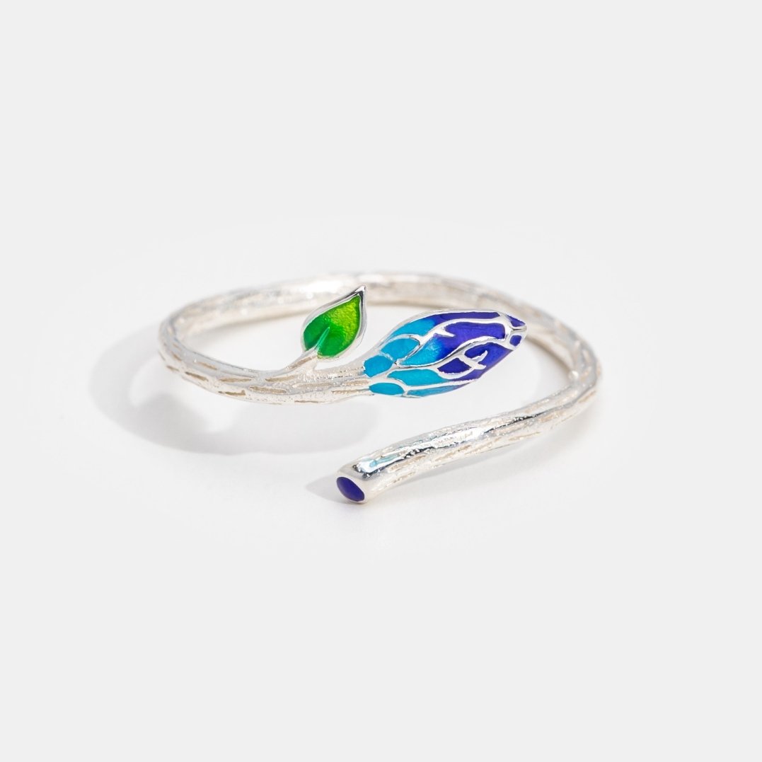 Flower Bud 925 Sterling Silver Ring - Beautiful Earth Boutique