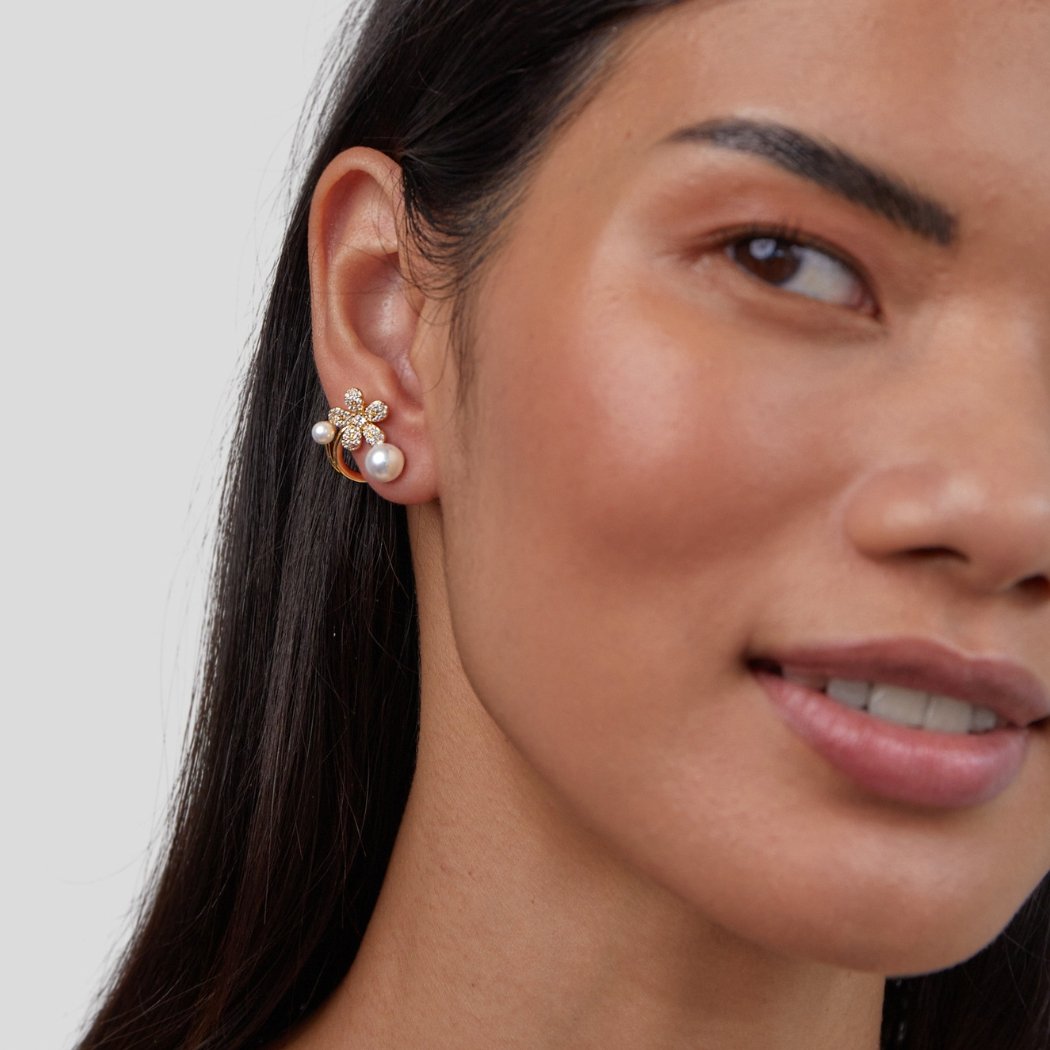 Flower & Pearl Dream Earrings - Beautiful Earth Boutique