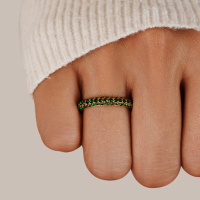 Forest Green Crystal Ring - Beautiful Earth Boutique