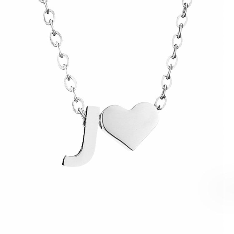 Forever Love & Letter Silver Necklace - Beautiful Earth Boutique