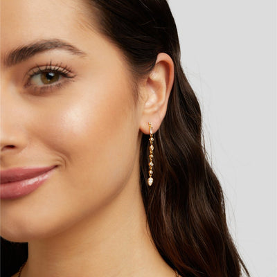 Gianna Gold Crystal Drop Earrings - Beautiful Earth Boutique
