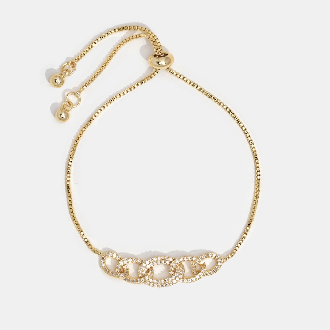 Gold & Crystal Lucy Bracelet - Beautiful Earth Boutique