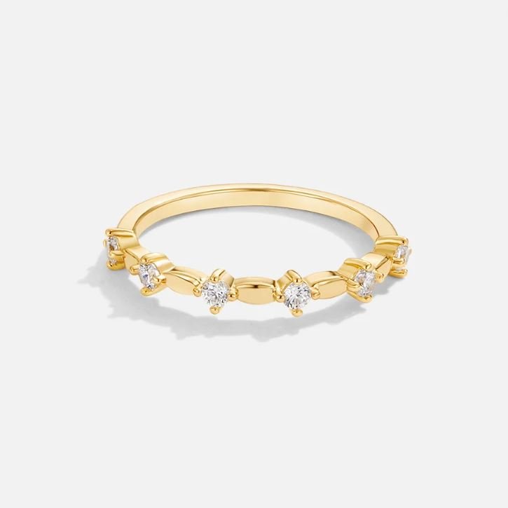 Gold & Crystal Tiffany Ring - Beautiful Earth Boutique
