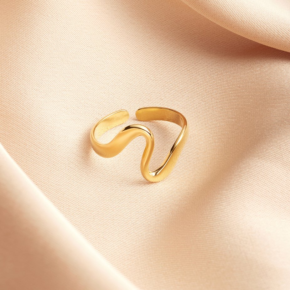 Gold Wave Ring - Beautiful Earth Boutique