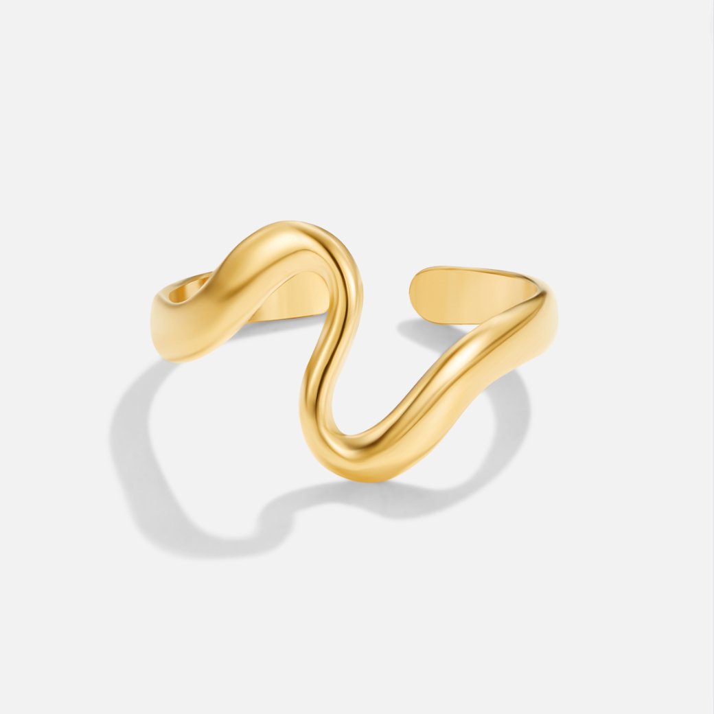 Gold Wave Ring - Beautiful Earth Boutique