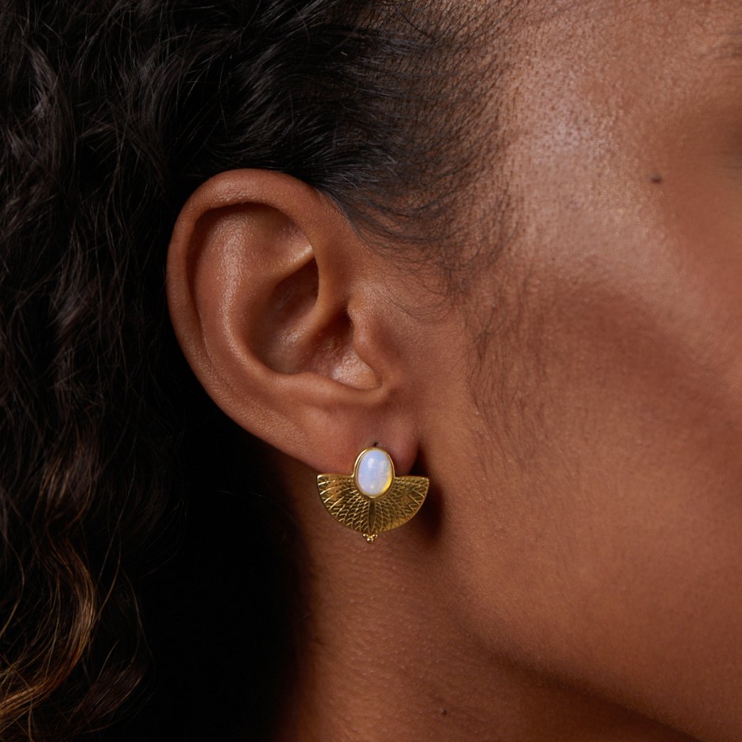 Golden Amaya Opal Earrings - Beautiful Earth Boutique