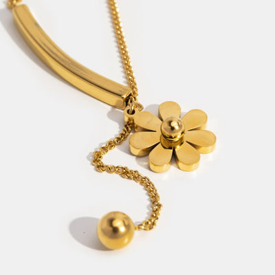 Golden Daisy Tassel Necklace - Beautiful Earth Boutique