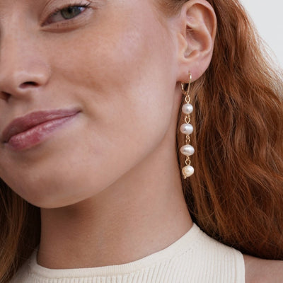 Golden Freshwater Pearl Earrings - Beautiful Earth Boutique
