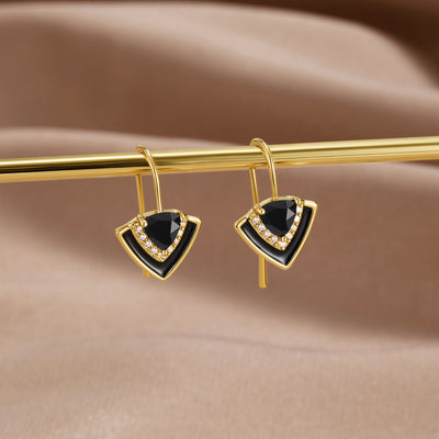 Great Gatsby Black Drop Earrings - Beautiful Earth Boutique