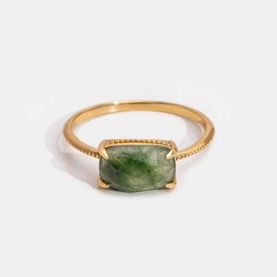 Green Quartz Crystal Ring - Beautiful Earth Boutique