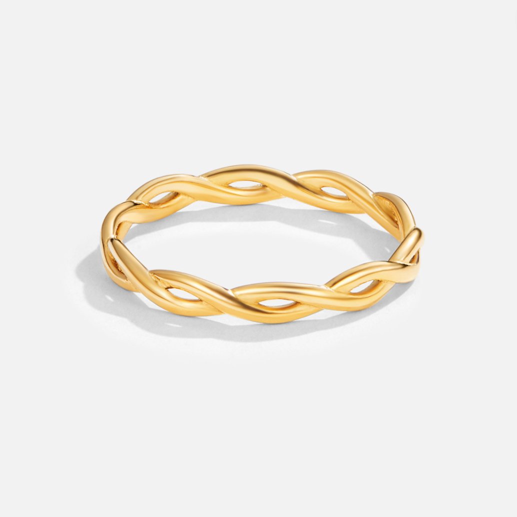 Infinity 18K Gold Twist Ring – Beautiful Earth Boutique