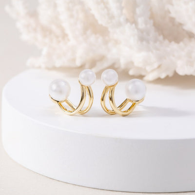 Ivana Pearl Wrap Earrings - Beautiful Earth Boutique