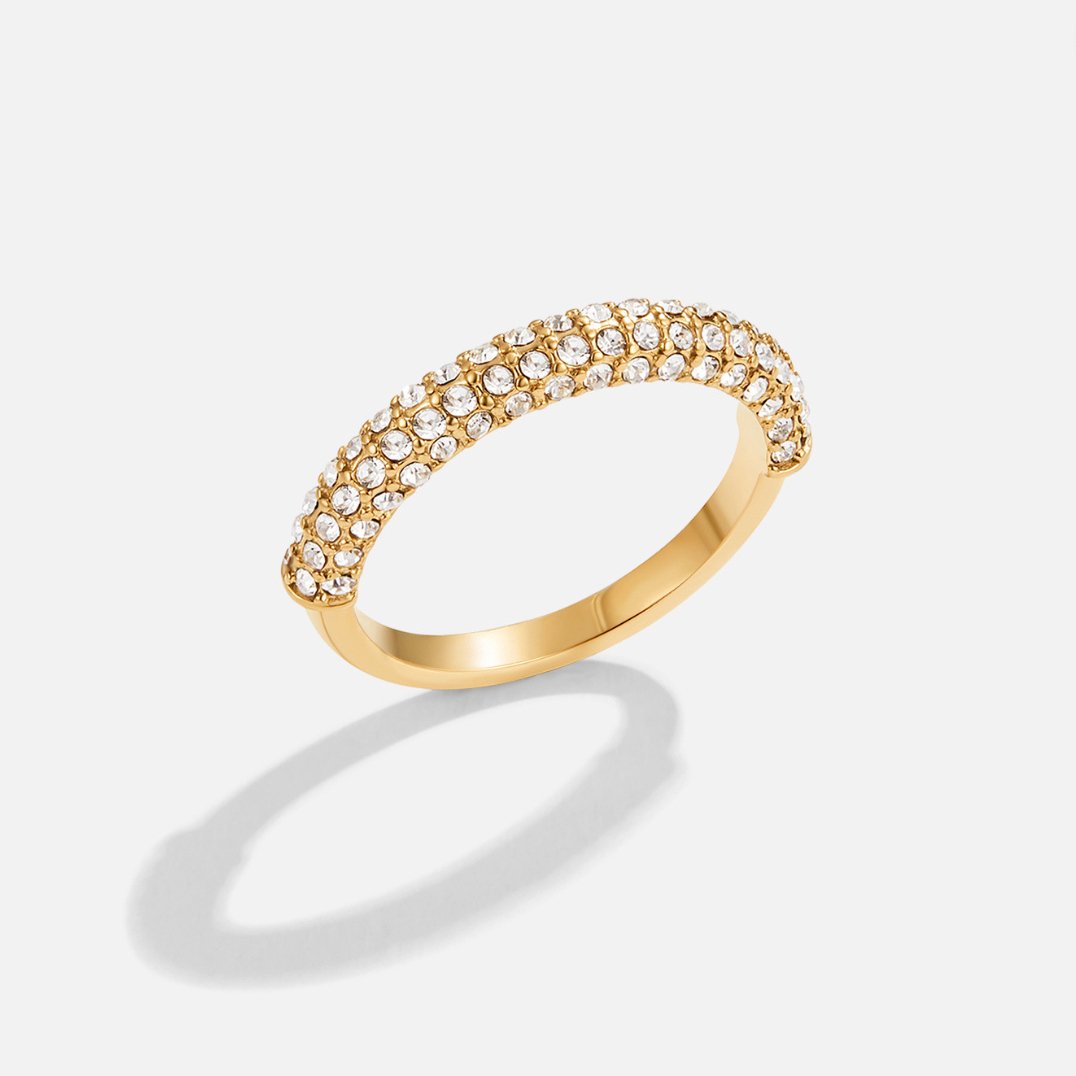 Ivory White Crystal & Gold Ring - Beautiful Earth Boutique