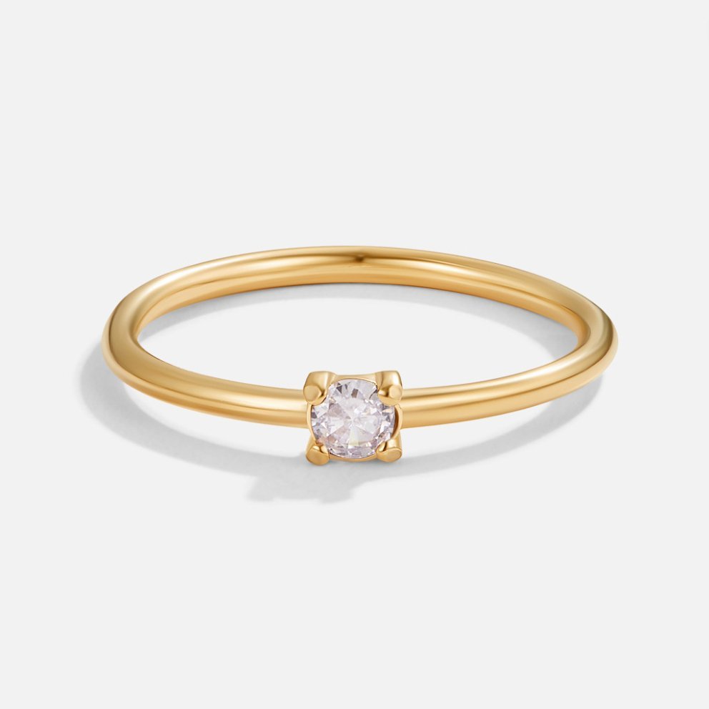 June Birthstone 18K Gold Ring - Beautiful Earth Boutique