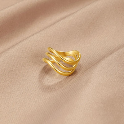 Kiya Layered Gold Ring - Beautiful Earth Boutique