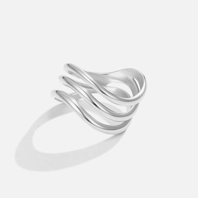 Kiya Layered Silver Ring - Beautiful Earth Boutique
