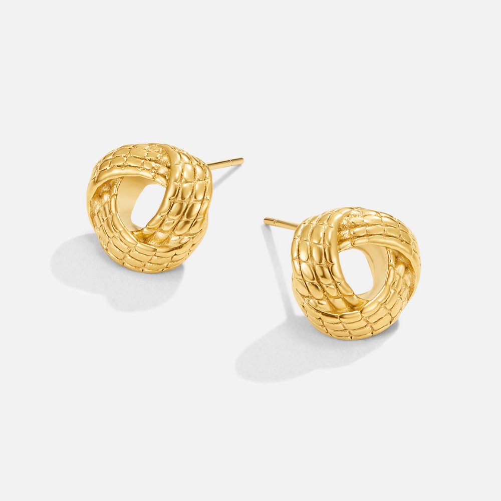 Knotted Twist Gold Earrings - Beautiful Earth Boutique