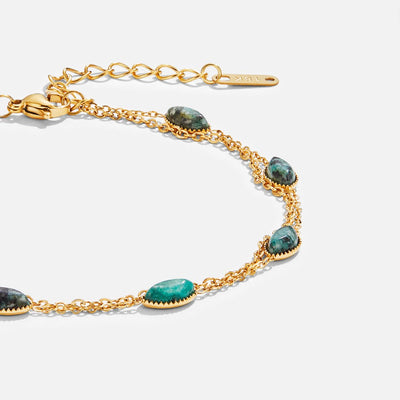 Layered Alana Peridot Anklet - Beautiful Earth Boutique