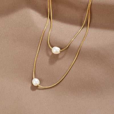 Layered Freshwater Pearl Necklace - Beautiful Earth Boutique