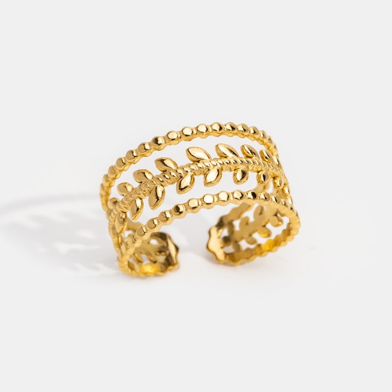 Layered Gold Leaf Ring - Beautiful Earth Boutique