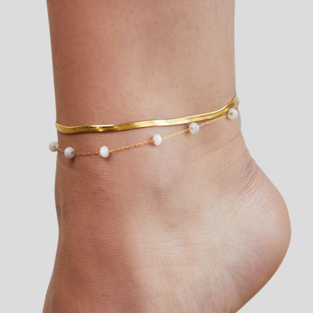 Layered Snake Chain Gold Anklet - Beautiful Earth Boutique