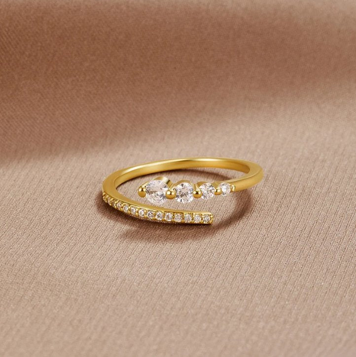 Liliana Crystal Wrap Ring - Beautiful Earth Boutique