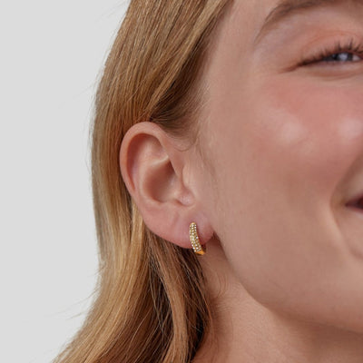 Lily Crystal Hoop Earrings - Beautiful Earth Boutique