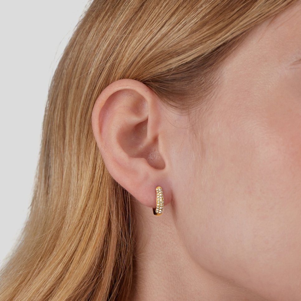Lily Crystal Hoop Earrings - Beautiful Earth Boutique
