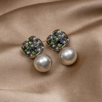 Luxe Crystal Pearl Earrings - Beautiful Earth Boutique