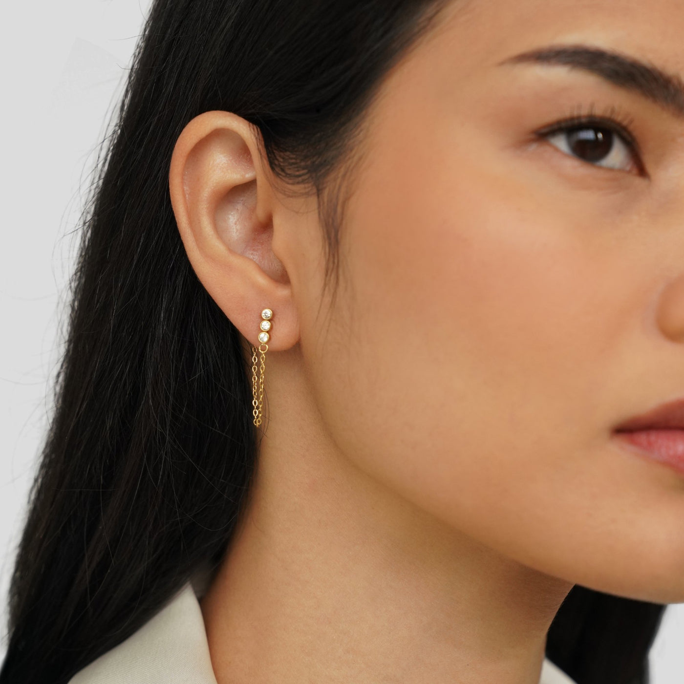 Mara Crystal Chain Earrings - Beautiful Earth Boutique