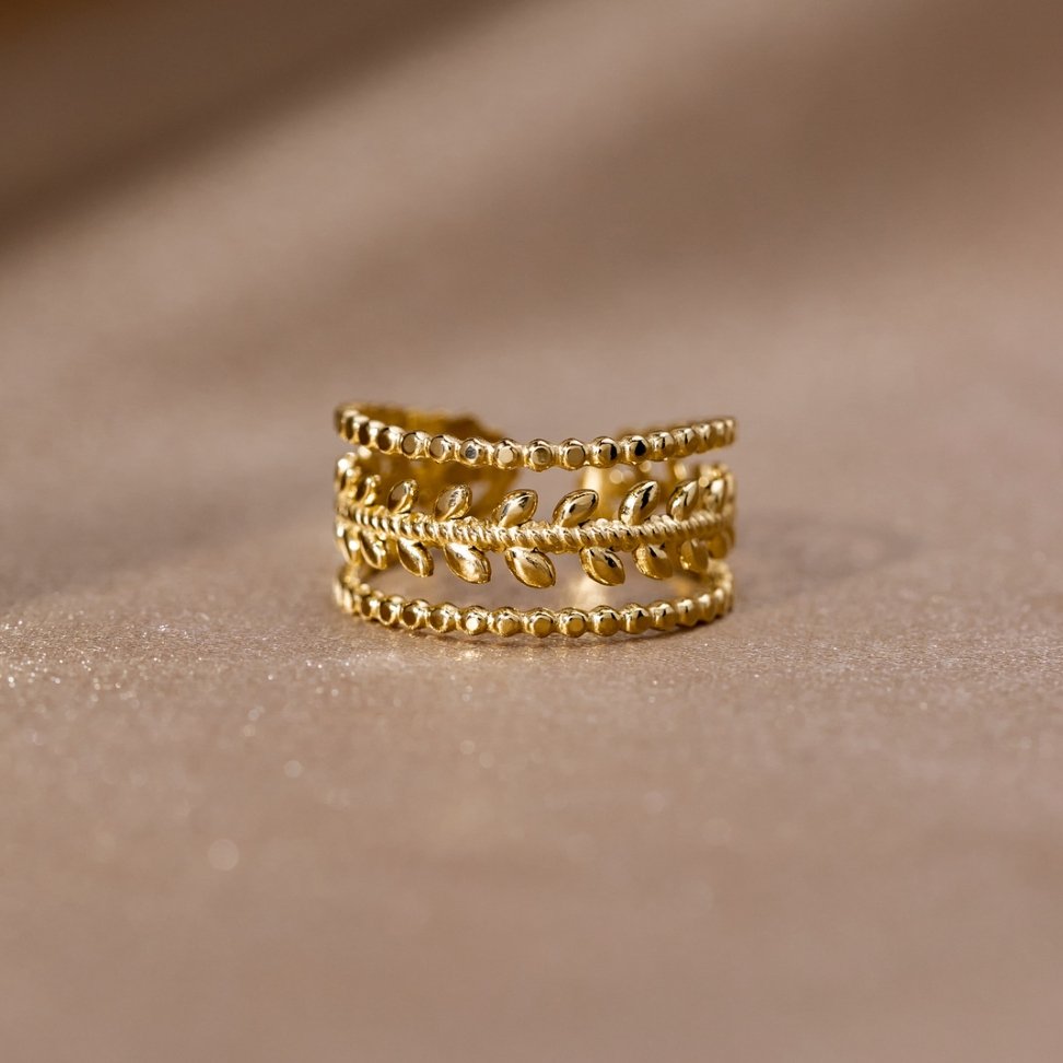 Marissa Layered Gold Leaf Ring - Beautiful Earth Boutique