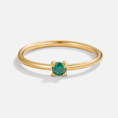 May Birthstone 18K Gold Ring - Beautiful Earth Boutique