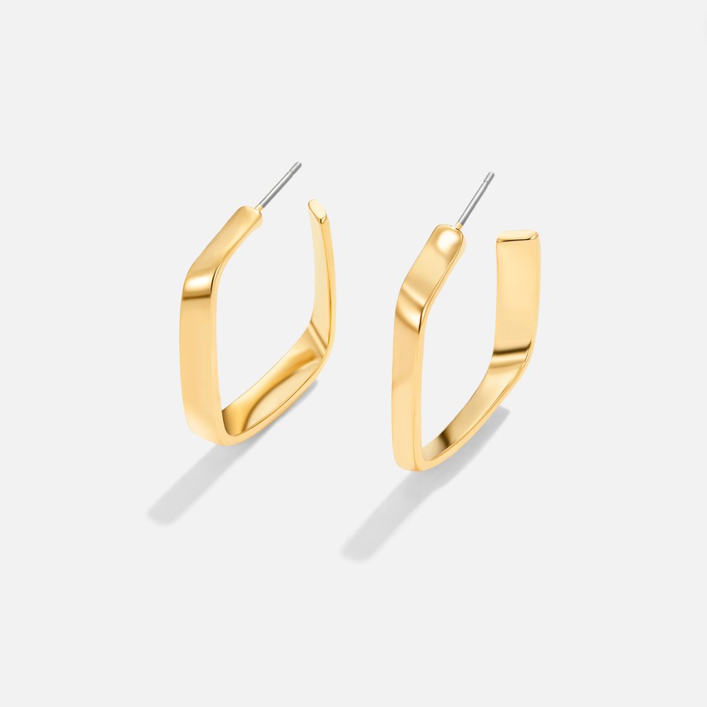 Mila Geometric Hoop Earrings - Beautiful Earth Boutique