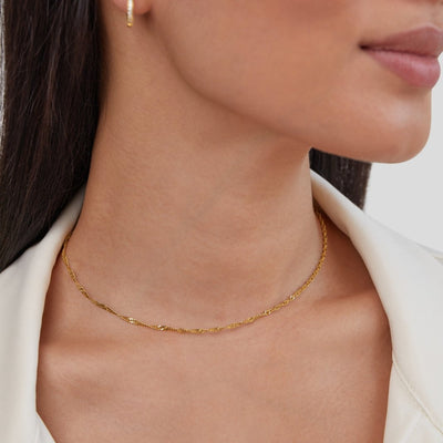 Mila Twist Gold Chain Necklace - Beautiful Earth Boutique