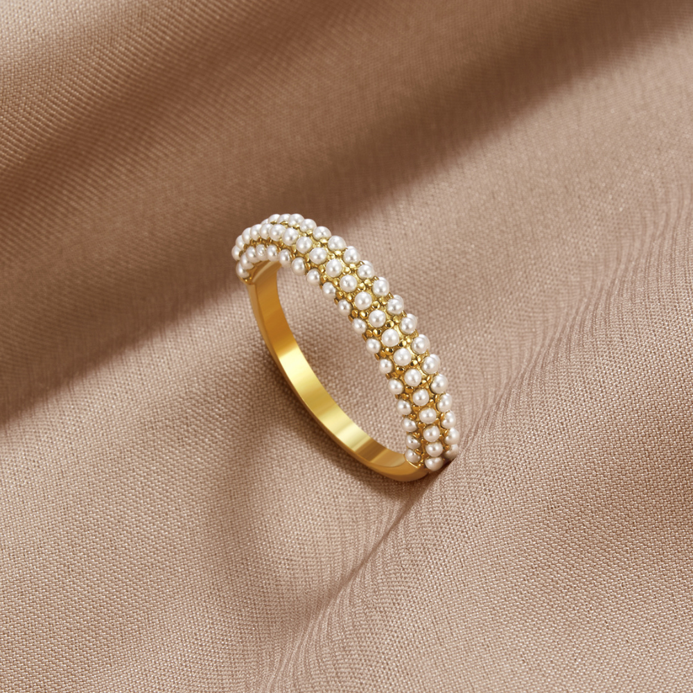 Millie Gold Pearl Ring- Beautiful Earth Boutique