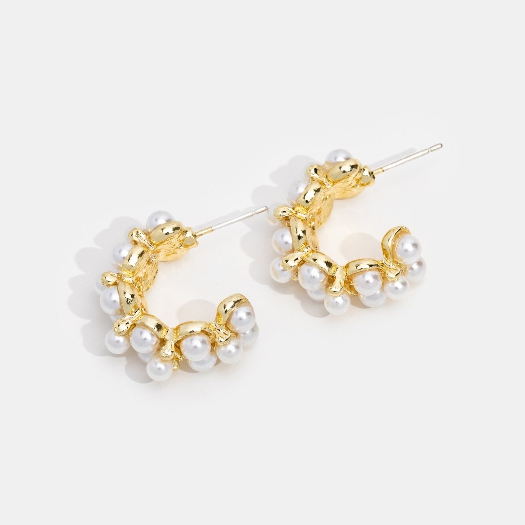 Mini-Pearl Hoop Earrings – Beautiful Earth Boutique