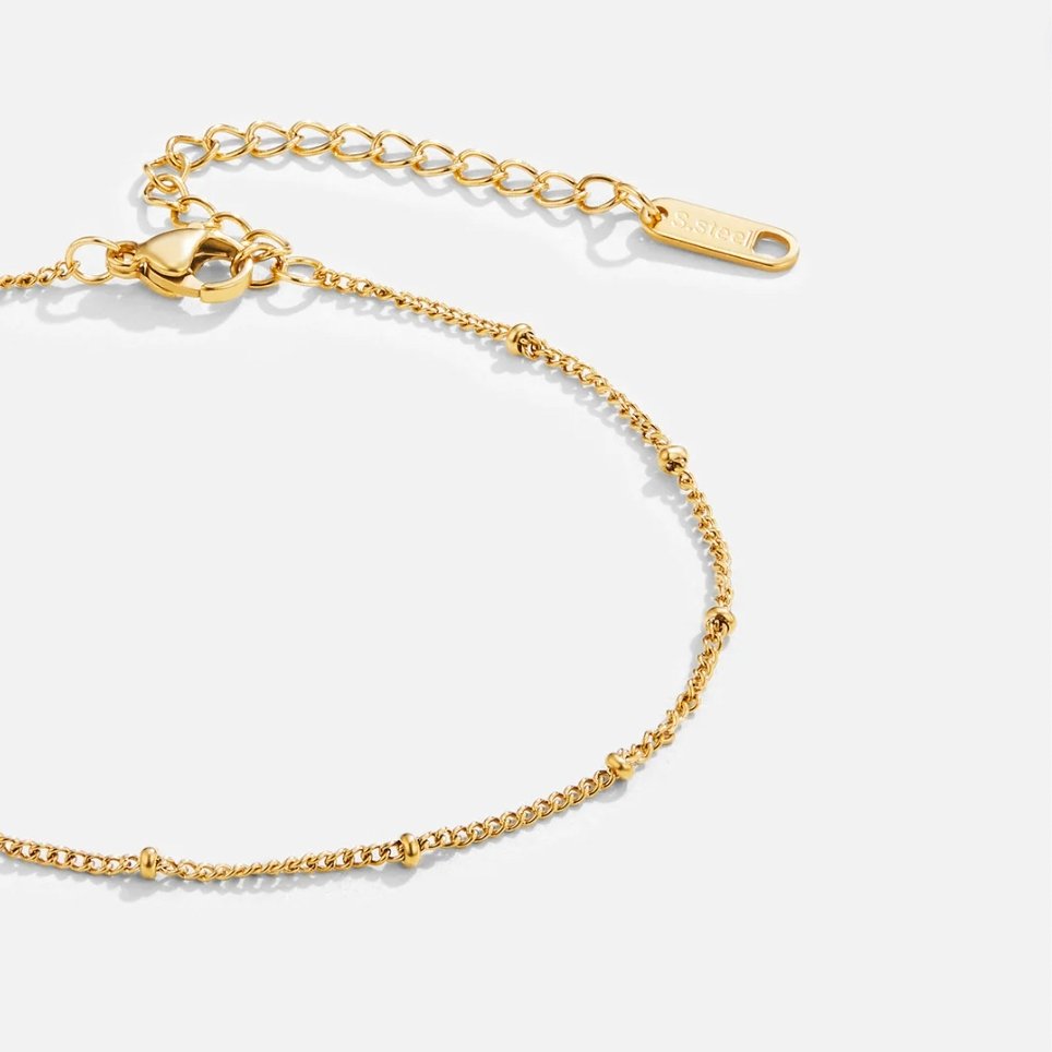 Mira Beaded Gold Anklet - Beautiful Earth Boutique