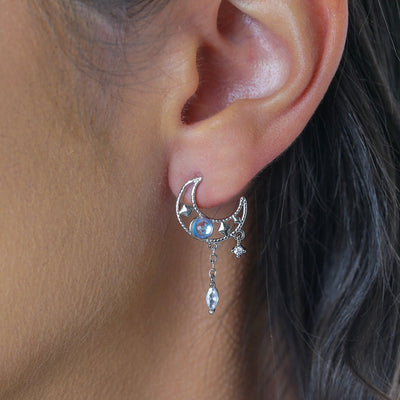 Moonstone Tassel Earrings