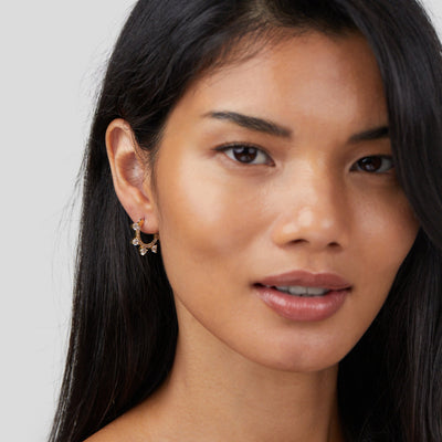 Nala Crystal Hoop Earrings - Beautiful Earth Boutique