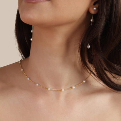 Nura Pearl 18K Gold Necklace - Beautiful Earth Boutique