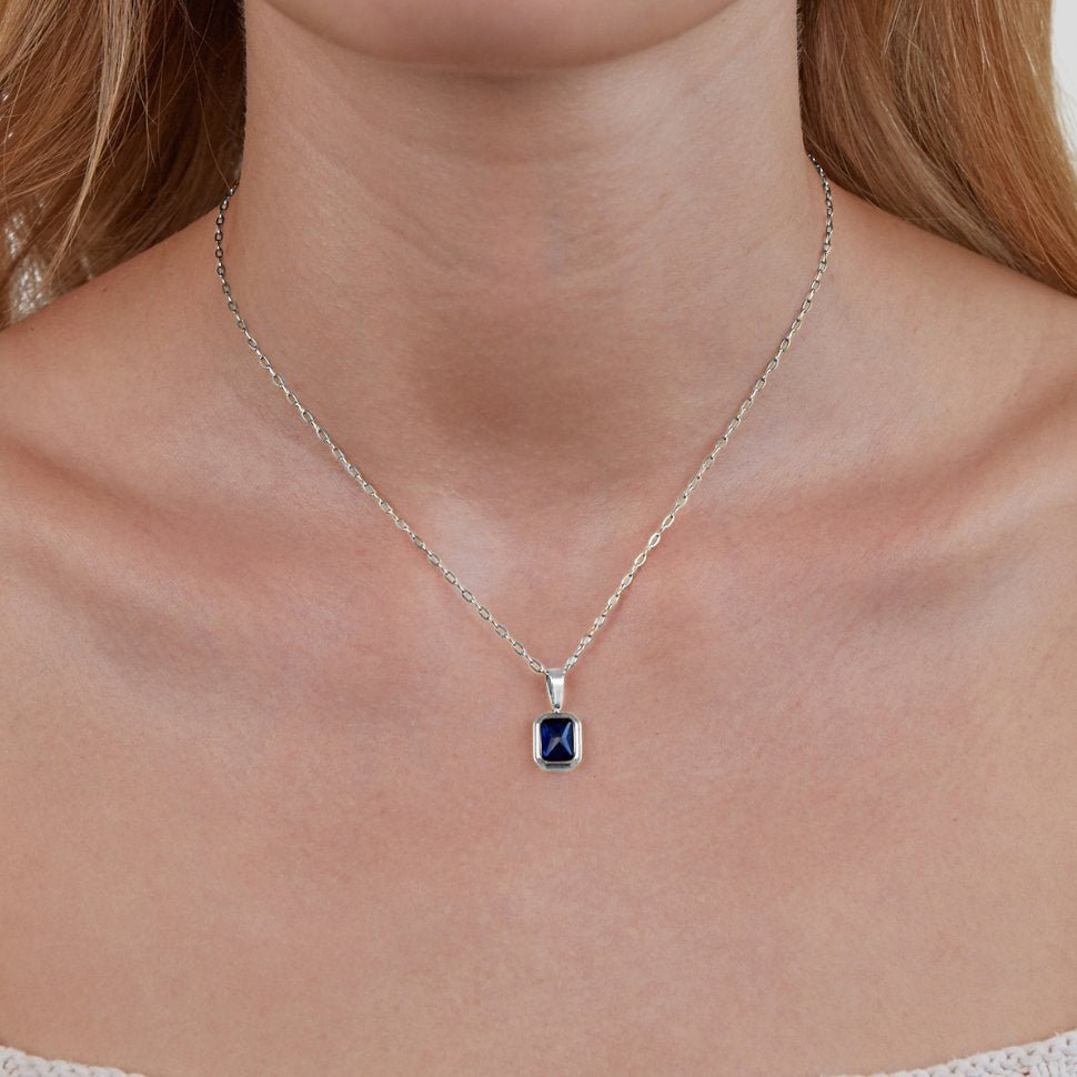 Ocean Blue Pendant Silver Necklace - Beautiful Earth Boutique