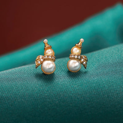 Olaf Snowman Pearl Earrings - Beautiful Earth Boutique