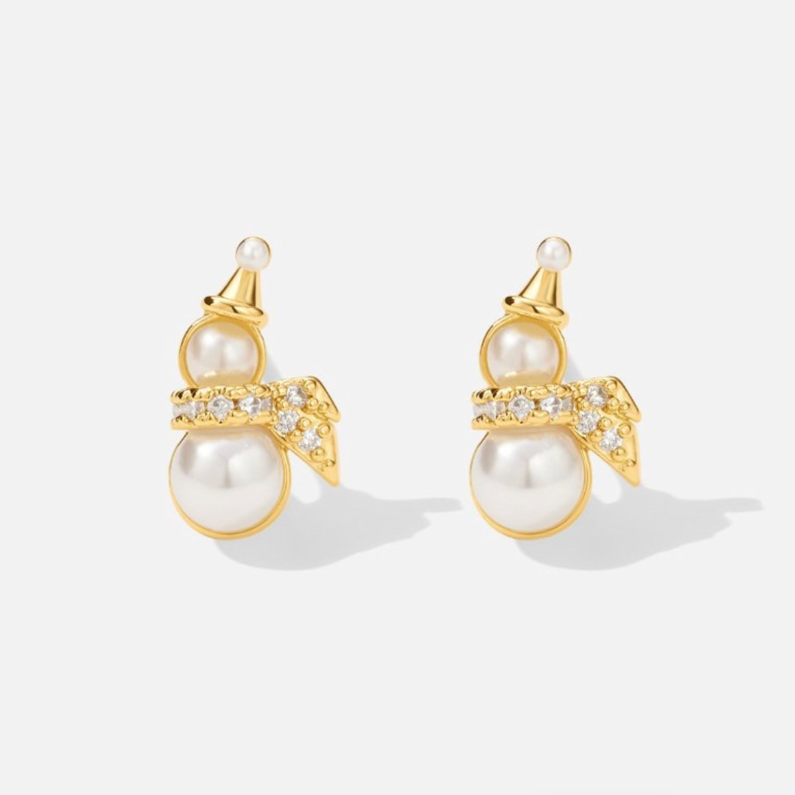 Olaf Snowman Pearl Earrings - Beautiful Earth Boutique